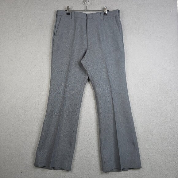 Vintage Levis Panatela Pants Men Size 33x29 Gray 70s Slight Bootcut Wool Classic